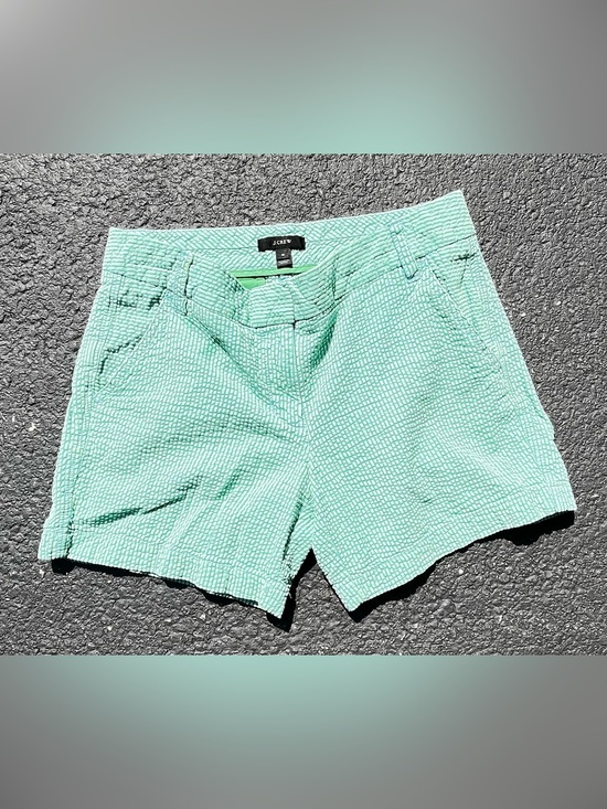 J. Crew Pants - J.Crew Women’s Mint Seersucker Bermuda Textured Chino Shorts Size 4